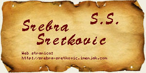 Srebra Sretković vizit kartica